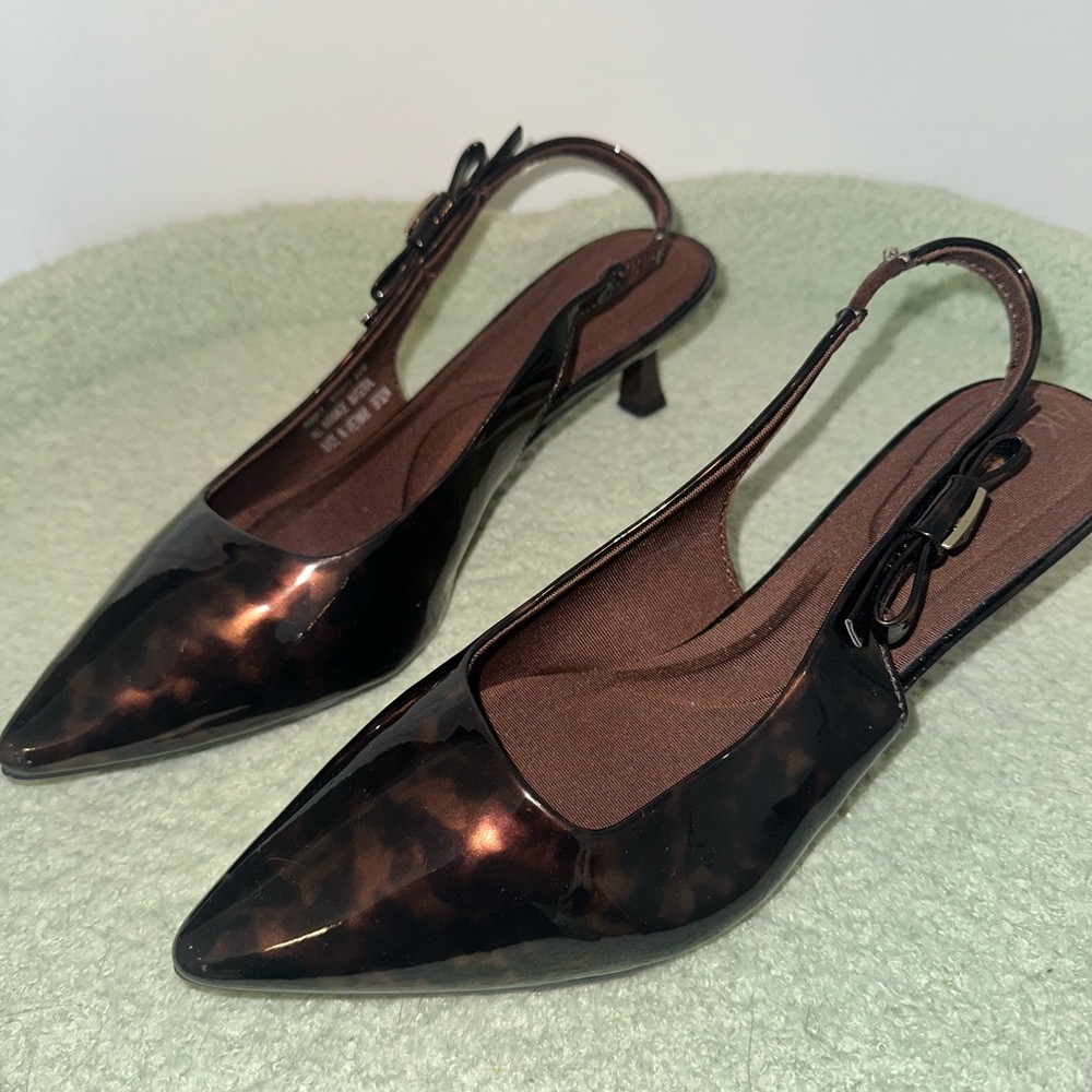 Elegant Brown Slingback Heels